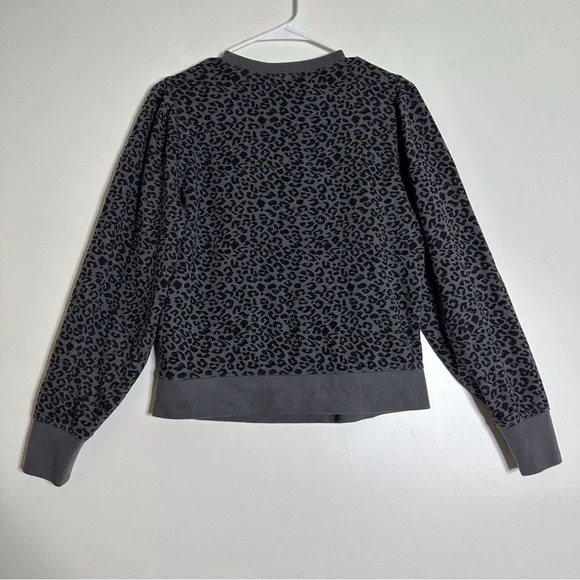 Rails Marcie charcoal mini cheetah print lounge sweatshirt - Picture 6 of 7